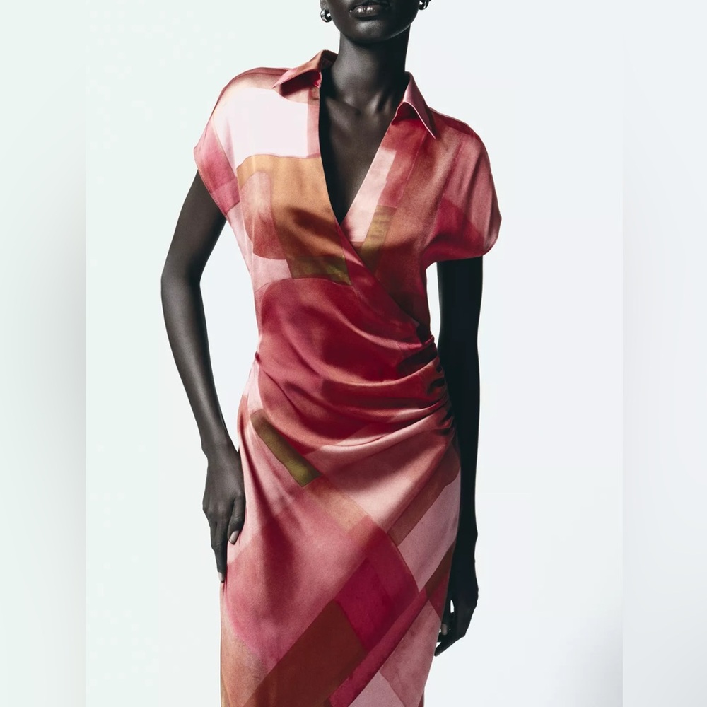 Zara Geometric Midi Dress